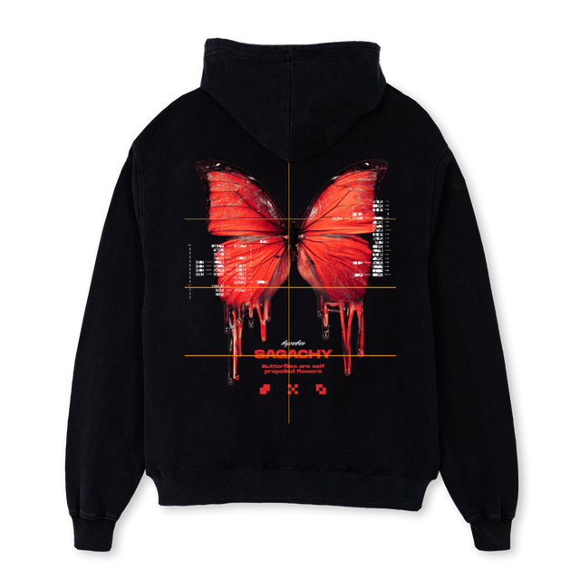 SAGSAMPLETWO Black Oversized Hoodie.
