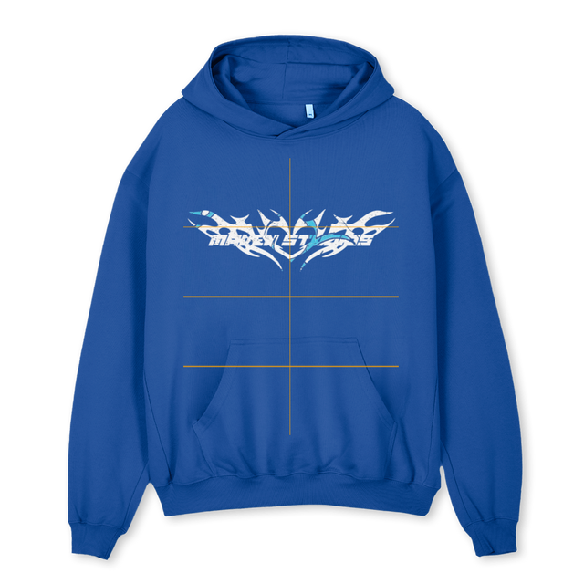 CYBERSIGILISMTWO Cobalt Blue Oversized Hoodie.