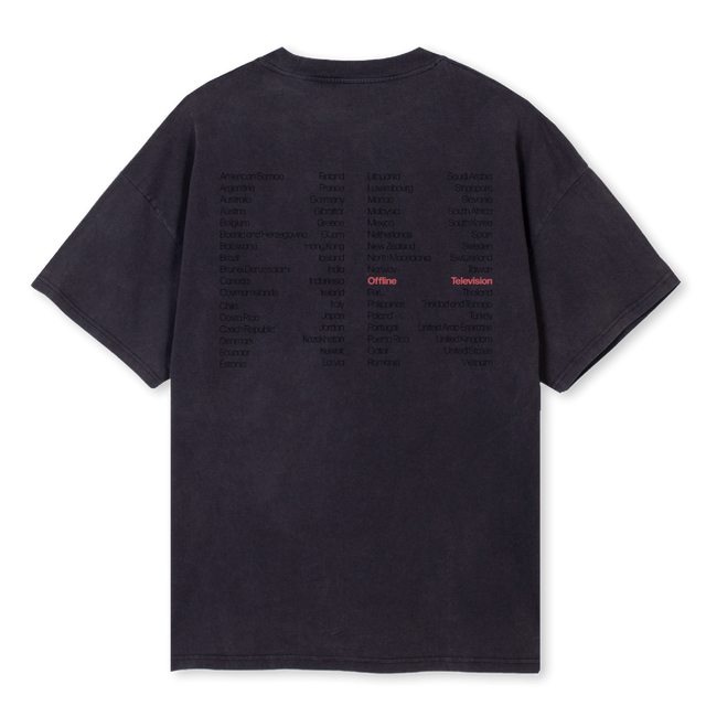 CLEANWHITE3 Vintage Black Oversized Tee.