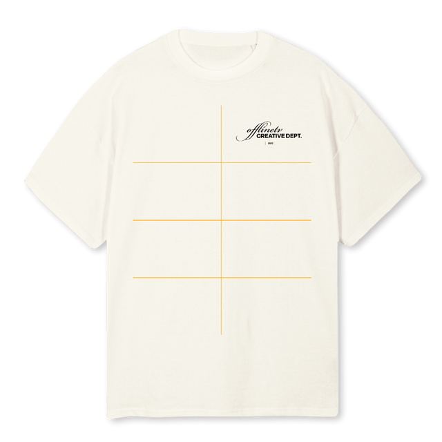 CLEANWHITE1 Cream Oversized Tee.