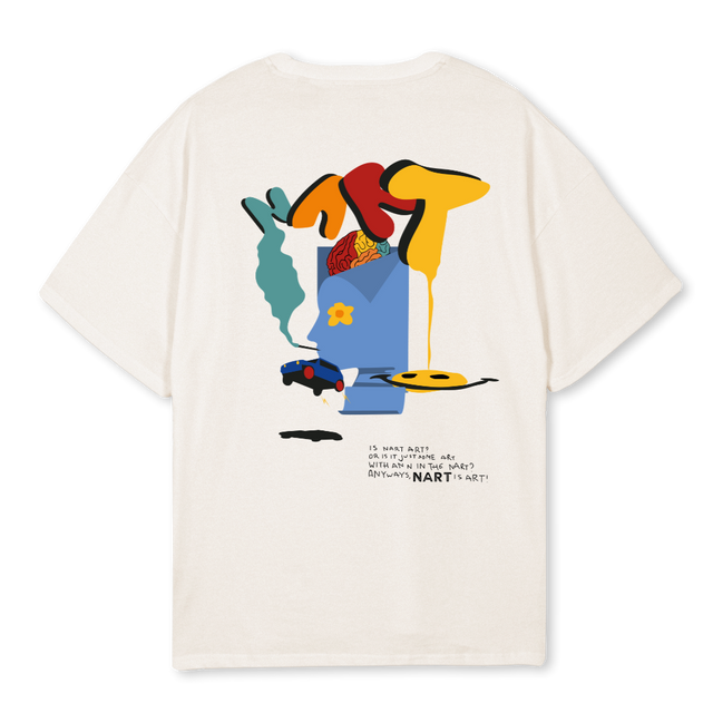 NARTSEPTEMBERDROP Vintage White Oversized Tee.