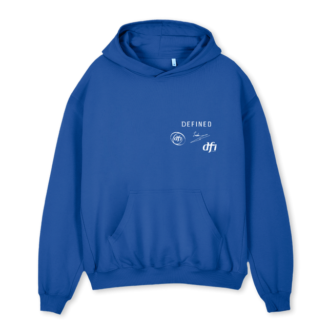 PERSPECTIVE  Cobalt Blue Oversized Hoodie.