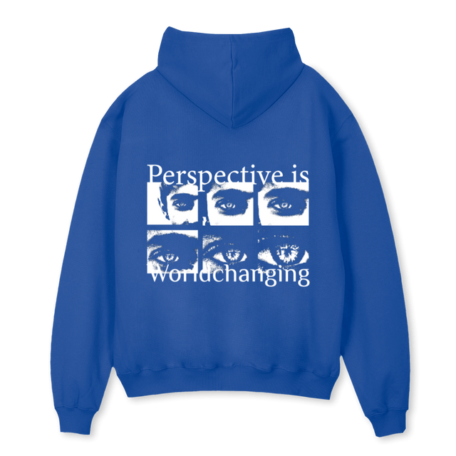 PERSPECTIVE  Cobalt Blue Oversized Hoodie.