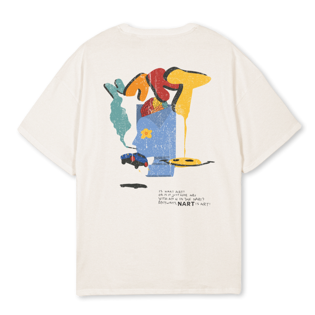 NARTSEPTEMBERUSE Vintage White Oversized Tee.