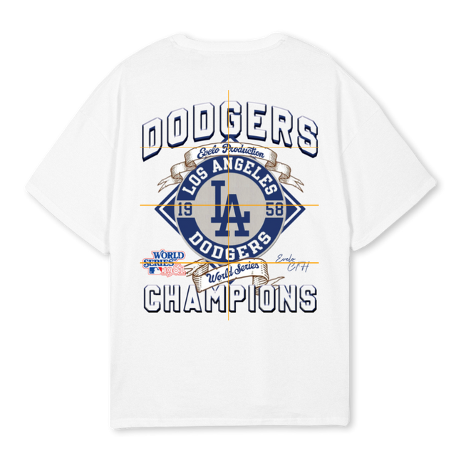 DODGER White Oversized Tee.