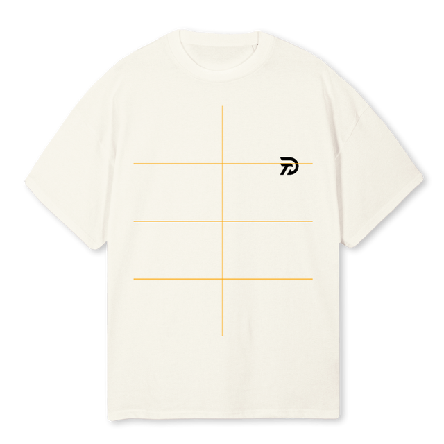 OVERSIZEDBRANCAUM Cream Oversized Tee.