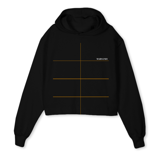 MRSANIOT Black Cropped Hoodie.