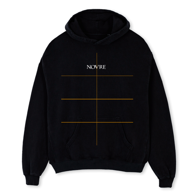 NOVREDROPDOWN Black Oversized Hoodie.