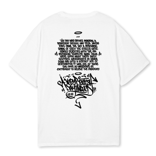 BRITISHDAY White Oversized Tee.
