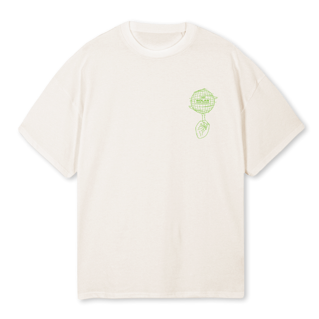 GLOBEE  Vintage White Oversized Tee.