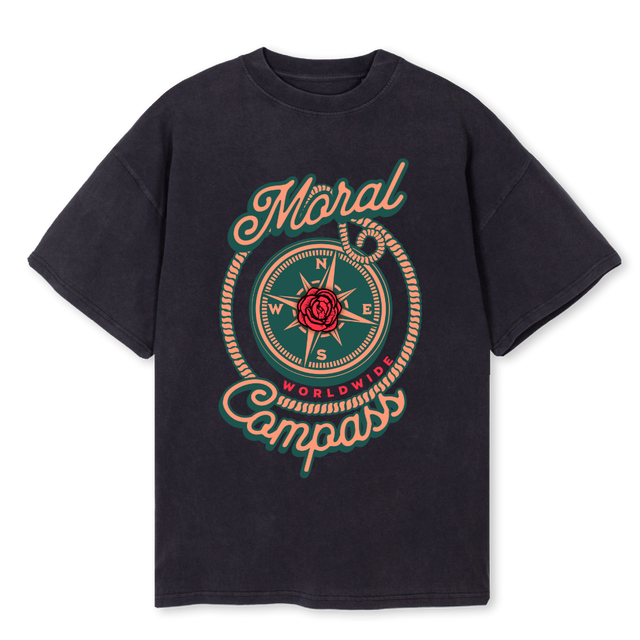 MCSAIL  Vintage Black Oversized Tee.