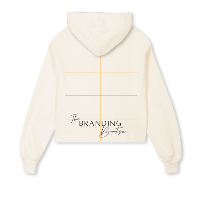 HOO Cream Cropped Hoodie.