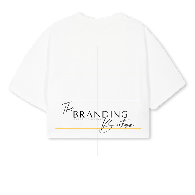 CROPPPP White Cropped Oversized Tee.