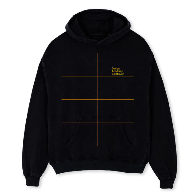 HOODIEDAEYELLOW Black Oversized Hoodie.