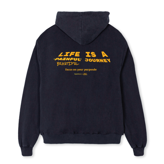 TRIPLET Vintage Black Oversized Hoodie.