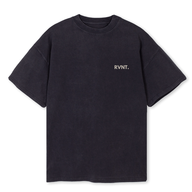 RVNT Vintage Black Oversized Tee.