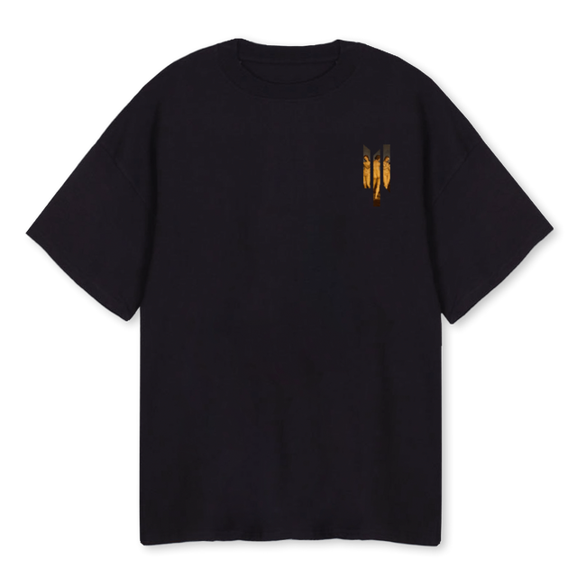 THREEGRACES Black Oversized Tee.