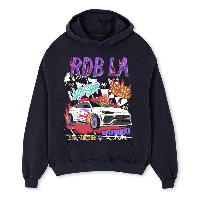 DESIGNTWOHOODIE Vintage Black Oversized Hoodie.