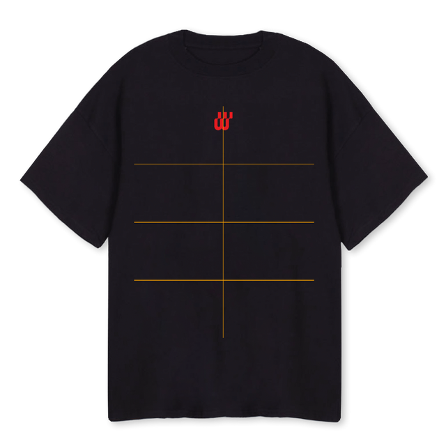 WMTWBLACKMID Black Oversized Tee.
