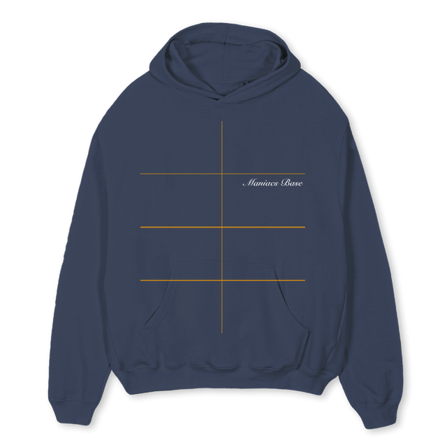 BASEBALL Navy Blue Oversized Hoodie.
