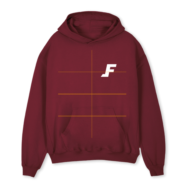 BROKENN Burgundy Oversized Hoodie.