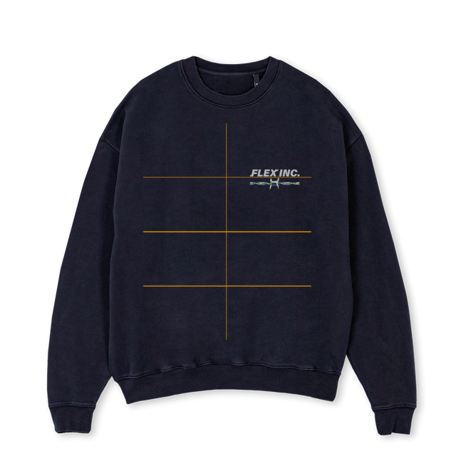 HART Vintage Black Oversized Crewneck Sweater.