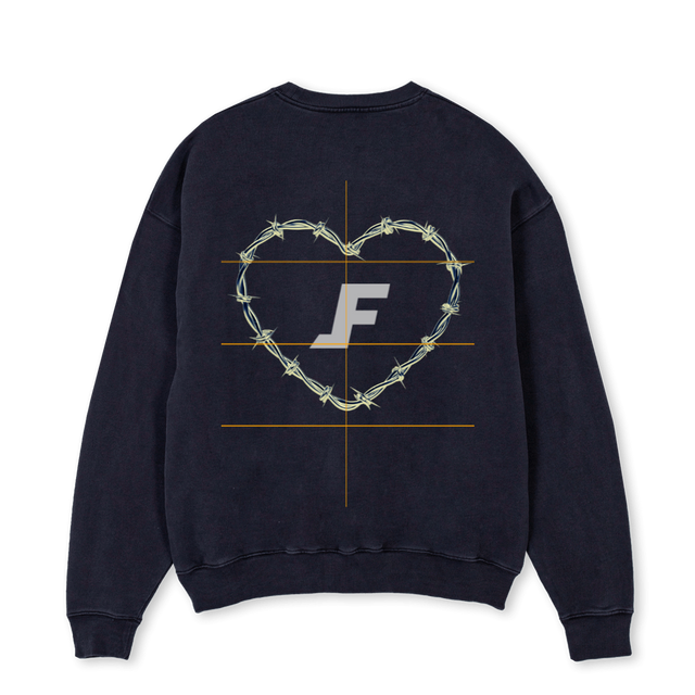 HART Vintage Black Oversized Crewneck Sweater.