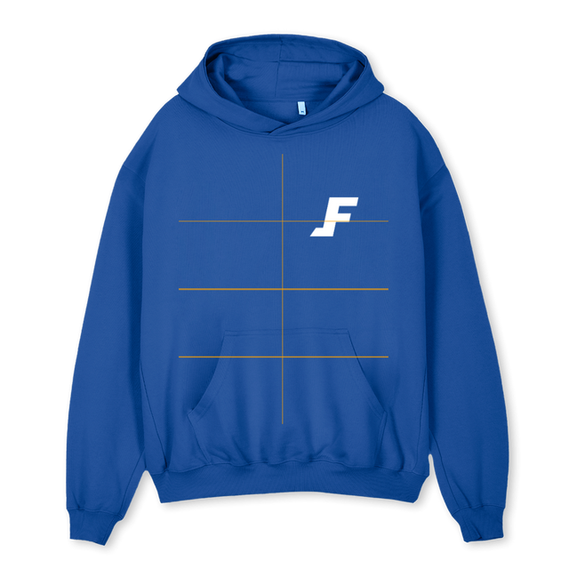 BIRD Cobalt Blue Oversized Hoodie.
