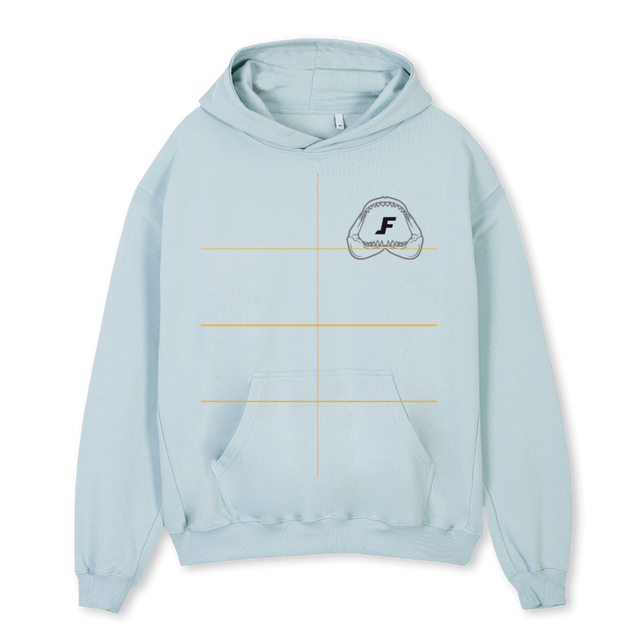 SHARKK Cold Blue Oversized Hoodie.