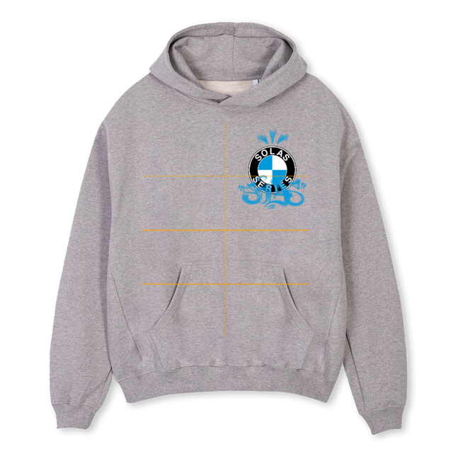 WHIPPINMARLGREY Grey Marl Oversized Hoodie.