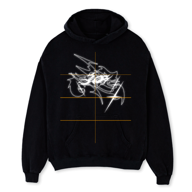 LFSNEWERABLACKVDEUX Black Oversized Hoodie.
