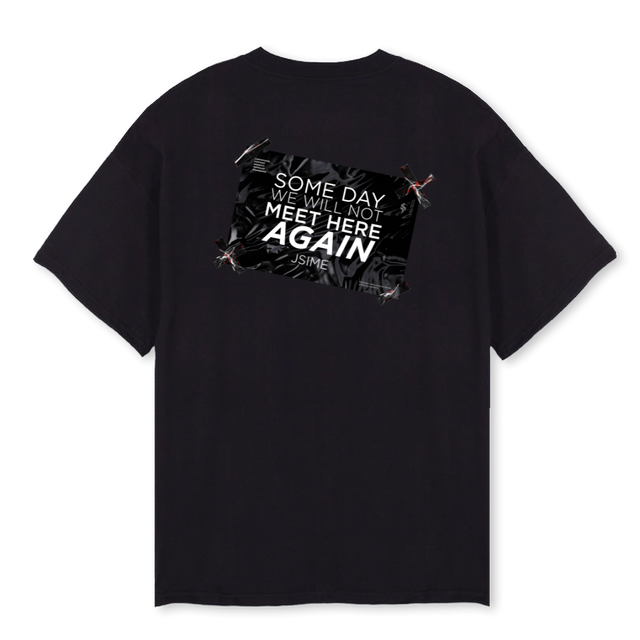 SOMEDAYTAPE Black Oversized Tee.