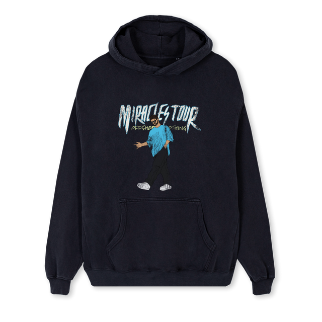MI  Vintage Black Regular Hoodie.