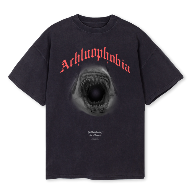 SHARKTEE Vintage Black Oversized Tee.
