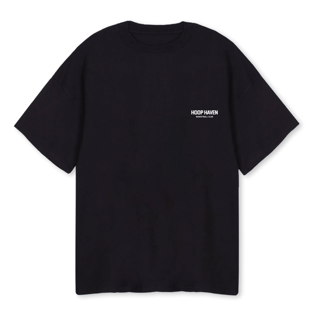 HHBASKETBALLCLUB Black Oversized Tee.