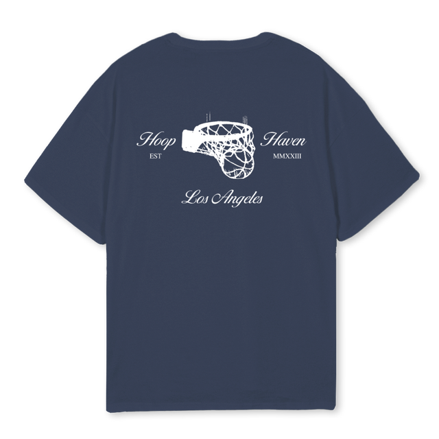 HHBASKETNAVY Navy Blue Oversized Tee.