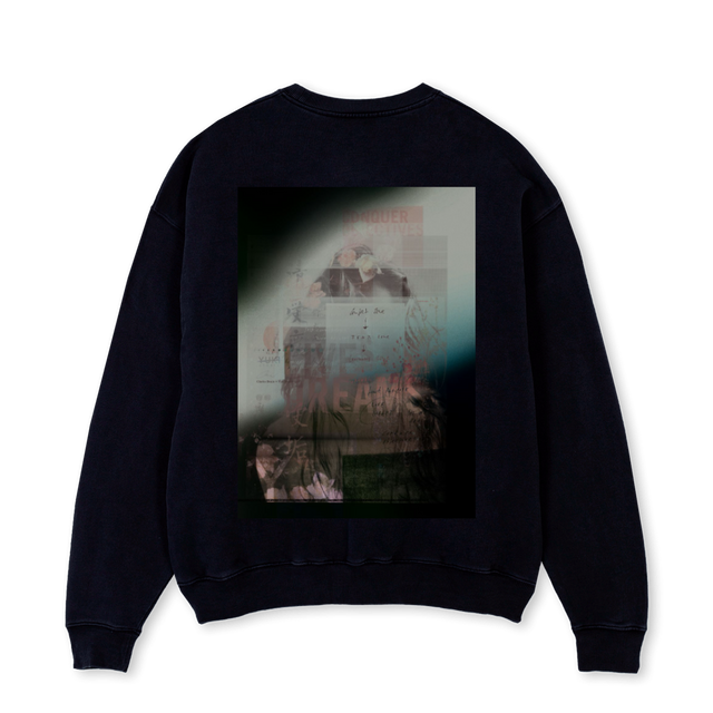 WOMAN Black Oversized Crewneck Sweater.