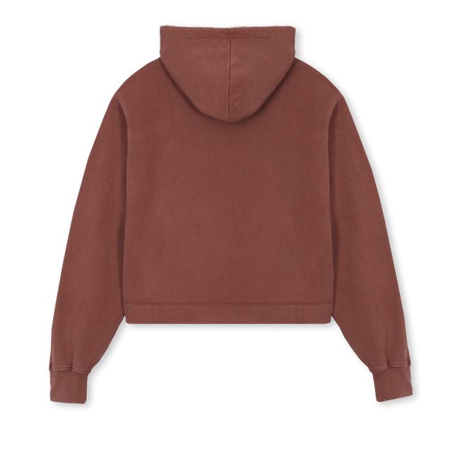 FLWRCROPHOODIE Vintage Brown Cropped Hoodie.