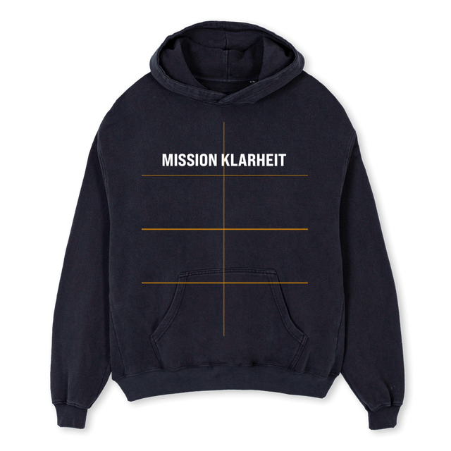 MISSIONBLKWSH Vintage Black Oversized Hoodie.