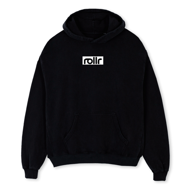 ROLLRHOODIE Black Oversized Hoodie.