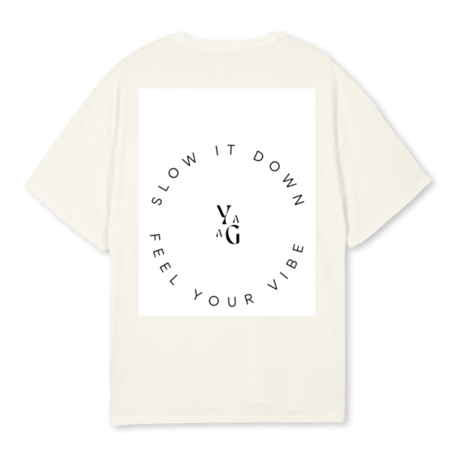 YAGA Cream Oversized Tee.