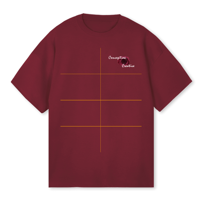 TRTGB Burgundy Oversized Tee.