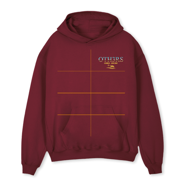 MON Burgundy Oversized Hoodie.