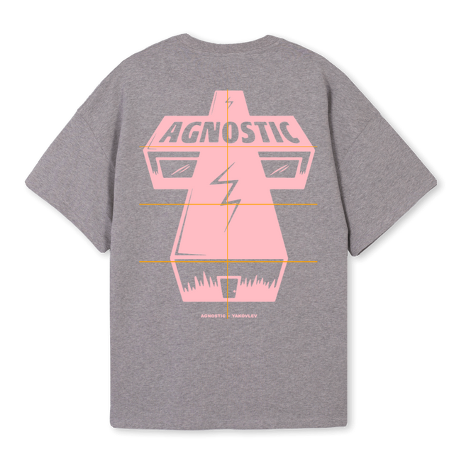 HWAGN Grey Marl Oversized Tee.