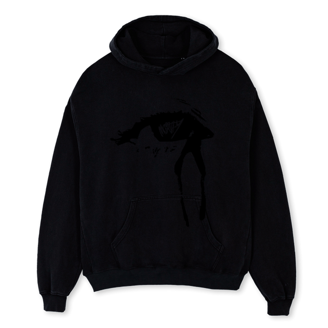 MORTIFYEYE Black Oversized Hoodie.
