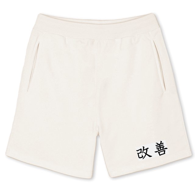 KAIZENSHORTS Vintage White Sweatshorts.