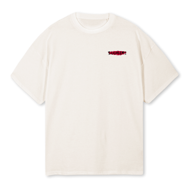 SUUNAMI Vintage White Oversized Tee.