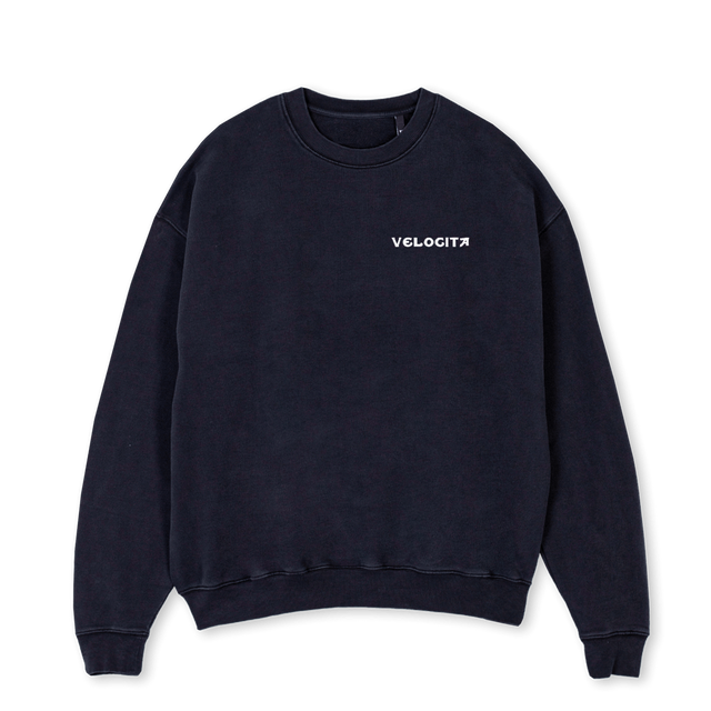 VINTAGEBLACKSWEATER Vintage Black Oversized Crewneck Sweater.