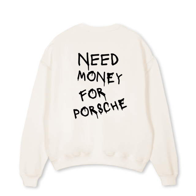 VINTAGEWHITESWEATER Vintage White Oversized Crewneck Sweater.