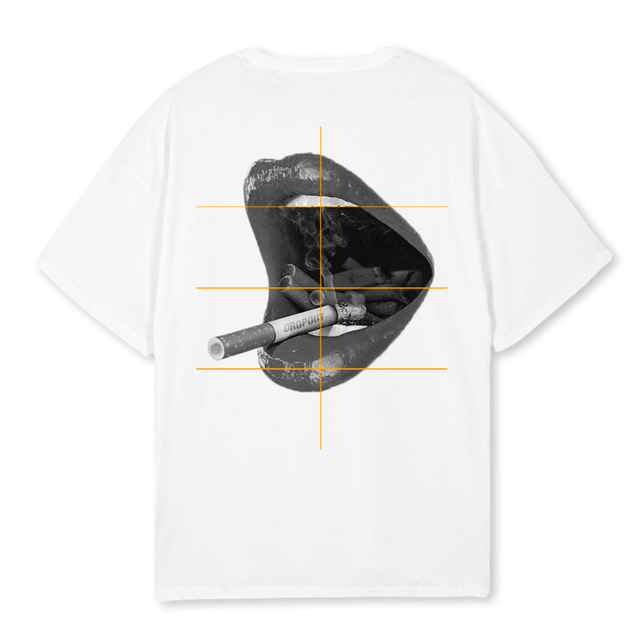 SMOKINGHOTTEE White Oversized Tee.